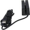 MagTek 21040145 SureSwipe Dual Head Triple Track Magnetic Stripe Card Reader with 6' USB Interface Cable, 60 in/s Swipe Speed, 5V, Black