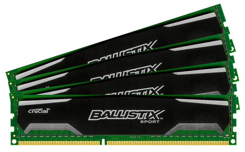 Ballistix Sport 32GB Kit (8GBx4) DDR3 1600 MT/s (PC3-12800) UDIMM 240-Pin Memory - BLS4KIT8G3D1609DS1S00